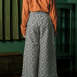 【エシカル 一点物】Vine pattern flared pants (4-18) 3枚目の画像