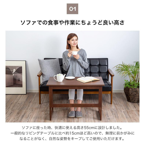 折りたたみ収納できる木製サイドテーブル 高さ55cm サイド 折りたたみ収納できる木製サイドテーブル 高さ55cm サイド