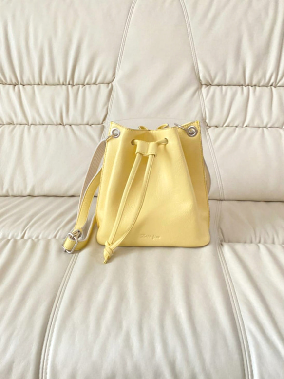 新作　日本製Zess fino 人気のショルダーバッグをそのまま巾着バージョンで新登場❗長財布も入る選べる11色 3枚目の画像