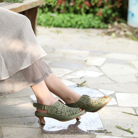 HIGH ハイ サンダル シューズ レディース Mules & Clogs Military green-