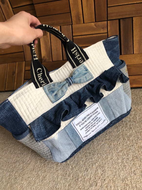 サイドポケット付きヌビバッグ ポーチ ハンドメイド 雑誌掲載]サイドポケット付きヌビバッグ Lサイズ - tomoribi