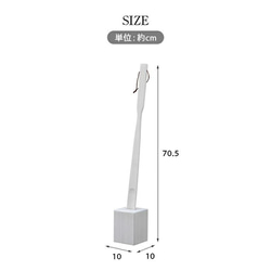 天然木ロング靴べら スタンド付き 3枚目の画像