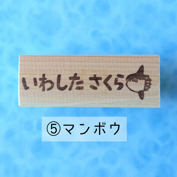 \好きな文字入れます/水族館で人気の生き物 消しゴムはんこ(イルカ･シャチ･ペンギン･クジラ･マンボウ･シロクマ) 7枚目の画像