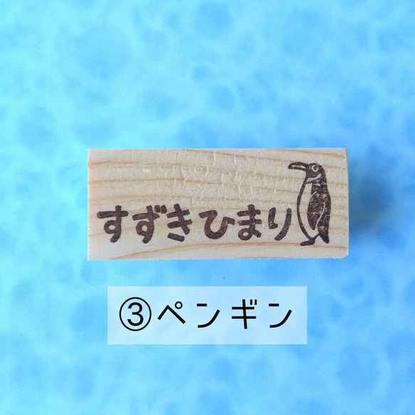 \好きな文字入れます/水族館で人気の生き物 消しゴムはんこ(イルカ･シャチ･ペンギン･クジラ･マンボウ･シロクマ) 5枚目の画像