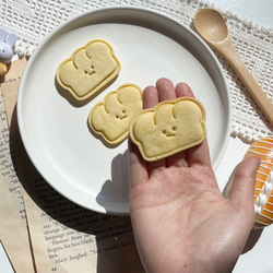 かわいい食パン クッキーカッター・クッキーカッターセット / ぽっちゃり丸ごと食パン型クッキー枠 5枚目の画像