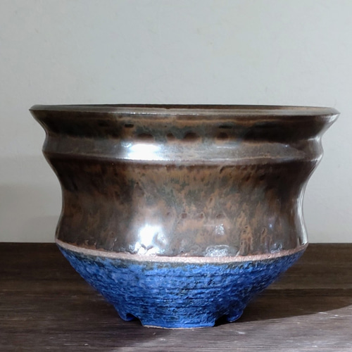 植木鉢陶器 多肉植物の魅力植木鉢 「漆＋碧」 一輪挿し・花瓶・花器