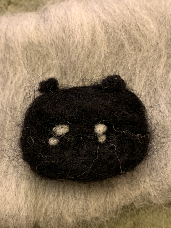 羊毛フェルト　黒猫 1枚目の画像