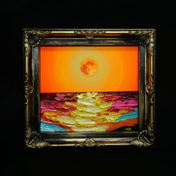 油絵 油彩 油彩画 絵 絵画 ミニ色紙【緑の湖】 油絵 油彩 油彩画 絵 絵画 ミニ色紙【緑の湖】 絵画 HR 通販