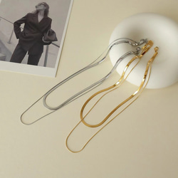 大好評で3セット追加　CICI　18kgp　2連スネークチェーンネックレス　つけっぱなし 金属アレルギー対応 3枚目の画像