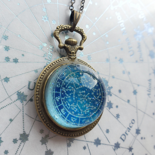 1423】レジンネックレスペンダントハンドメイド