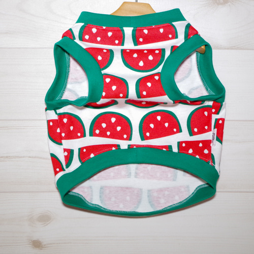 3L～9L】スイカ柄Tシャツ（タンクトップ）【中型犬・大型犬 用】犬服