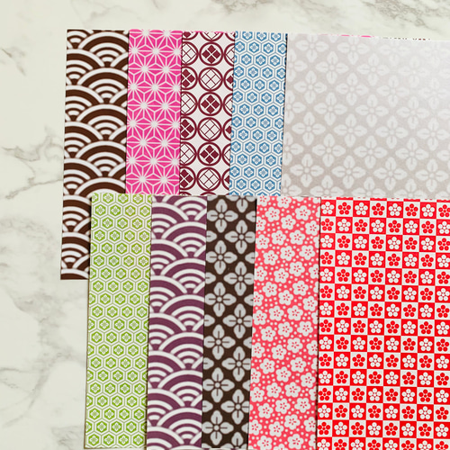 数量限定 和柄 デザインペーパー 全部違う 40枚入り 包装紙