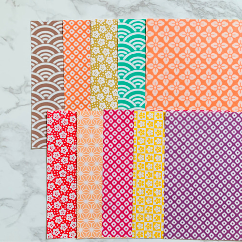 数量限定 和柄 デザインペーパー 全部違う 40枚入り 包装紙