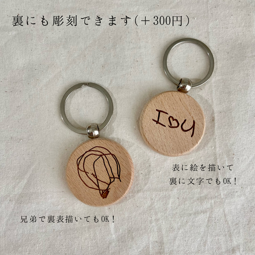 送料込】父の日 キーホルダー 似顔絵 木製 プレゼント 雑貨・その他