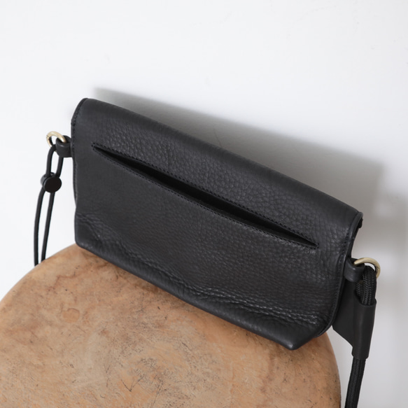 Leather small bag / black 7枚目の画像