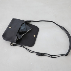 Leather small bag / black 4枚目の画像