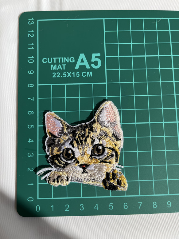 猫　刺繍アイロンワッペン 2枚目の画像