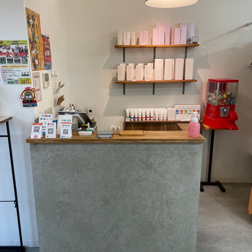 【直接受け取り】モルタルカウンター✩グレー✩カフェ✩レジ✩インテリア 直接受け取り】モルタルカウンター✩グレー✩カフェ✩レジ