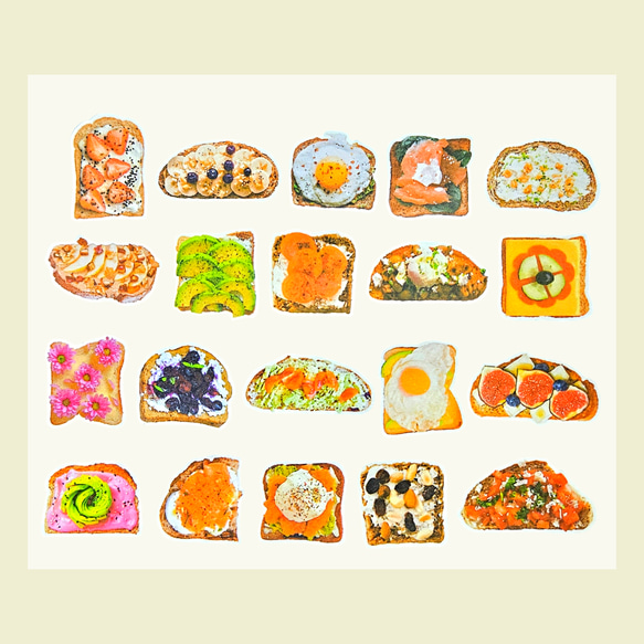フレークシール トースト パン toast 2枚目の画像
