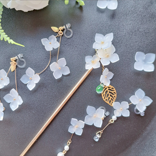 お花のかんざし かんざし 157 お花の簪 ピンク ハンドメイド