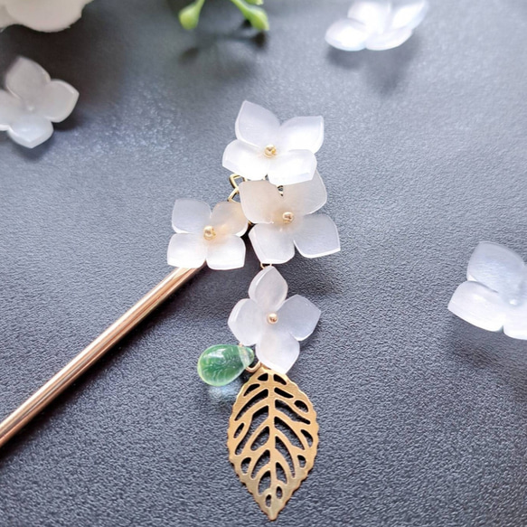 お花のかんざし かんざし 157 お花の簪 ピンク ハンドメイド