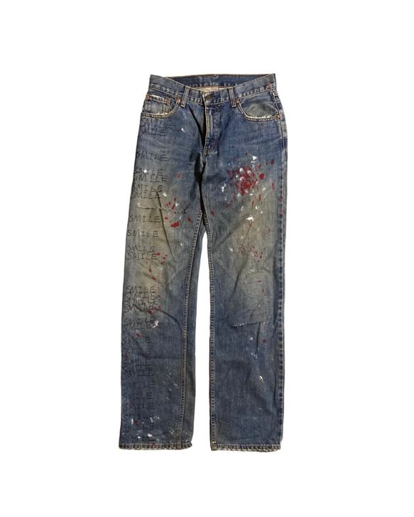 REMAKE PAINT CRUSH JEANS (ペイントクラッシュリメイクジーンズ  
