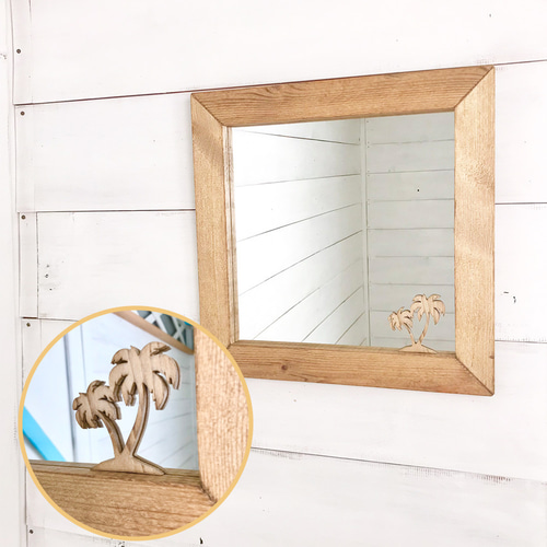 ウッドフレーム　鏡　ミラー　西海岸　カリフォルニア家具 ウッドフレーム鏡ミラー西海岸カリフォルニア家具