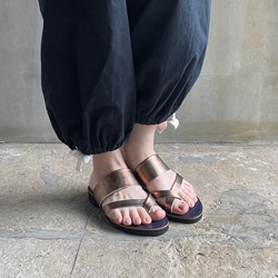 new!【'23サマー】re-born sandals ver.bronze/フラットサンダル＊ブロンズ 6枚目の画像
