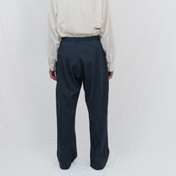 【エシカル 一点物】Floral and striped pants (4-25) 9枚目の画像