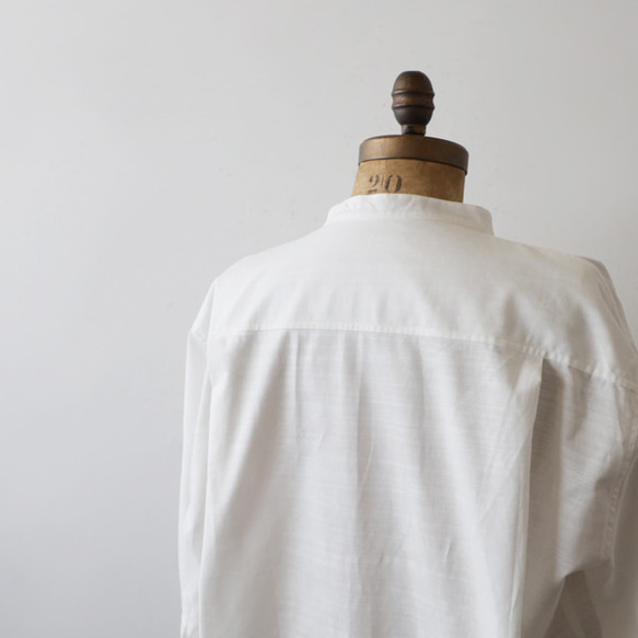 ⁑ラスト１　春ウララＳＡＬＥ　ギマ擬麻コットン　立襟バンドカラーおしりすっぽり　ロング　燕尾裾　シャツ　ゆったりA90B 7枚目の画像