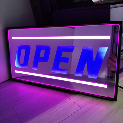 OPEN蛍光LED看板 その他インテリア雑貨 403和ークス 通販｜Creema