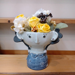♡うえのえみさまちび人形3点セット作家置物作家陶器花瓶フラワーベース ♡うえのえみさまちび人形3点セット作家置物作家陶器花瓶