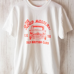 ブリティッシュカー Tシャツ　Ｍ or Lサイズ　☆ホワイト☆　車　YOUTH TRIP 1枚目の画像