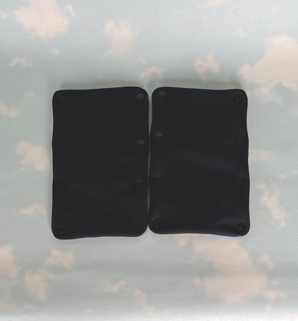 ロング　ランドセル肩カバー　ブラック＆ブルーバイカラー 6枚目の画像