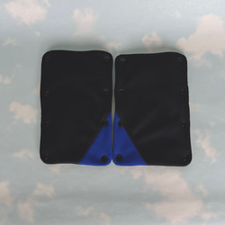 ロング　ランドセル肩カバー　ブラック＆ブルーバイカラー 5枚目の画像