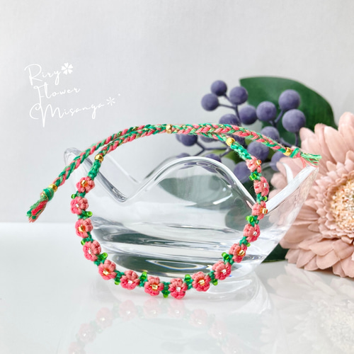 ¥450〜　Flower オーダー受付中　ミサンガ　アンクレット フラワー ミサンガ アンクレット 全38色 レディース オーダー