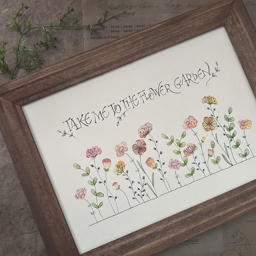 木の上のお花畑【額なし】直筆 手書き 一点物 お花畑 手書き一点もの イラスト hana 通販 15930282｜Creema
