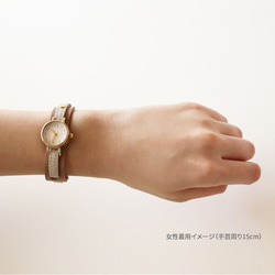 クルチュアン_05 | シンプルなハンドメイド腕時計　ベルト：リネン＋革 8枚目の画像