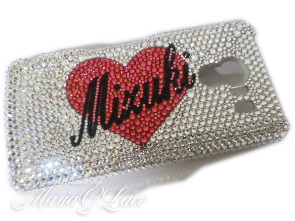 [mariaglace] Big Heart Deco Smartphone Case S23 SC-51D SCG19 S22 第2張的照片