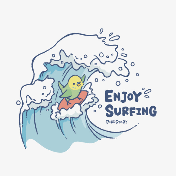 Tシャツ（ENJOY SURFING / チューブライディング） 3枚目の画像