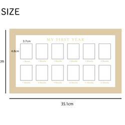 ベビー フォトフレーム 12ヶ月 写真 赤ちゃん 出産祝い 保育園　幼稚園　小学生　ギフト 10枚目の画像