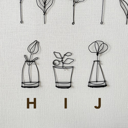 選べる立体鉢植え2＊ワイヤークラフト 立体・オブジェ にこちゃん 通販