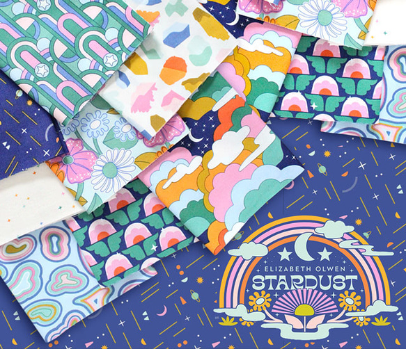 カットクロス Cloud9 Fabrics Stardust 227171 Cosmic Cloudscape 7枚目の画像