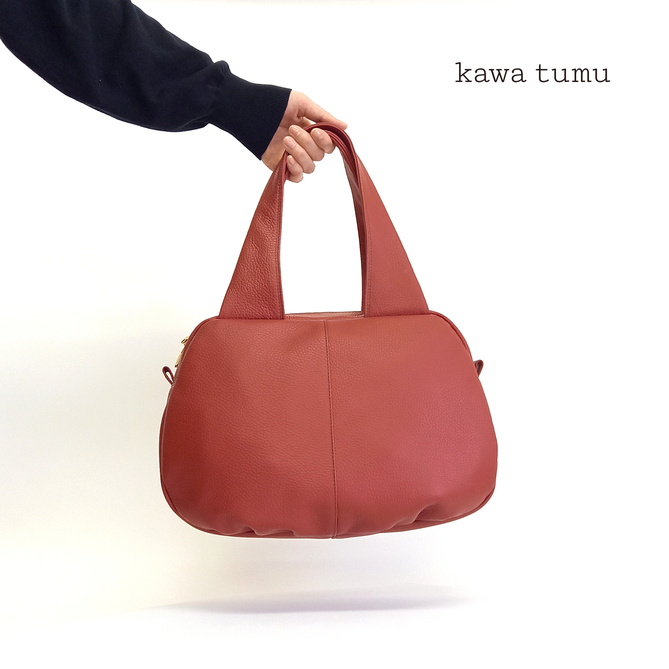 本革トートバッグL◇ふんわり柔らかい高級イタリアンレザー(レッド