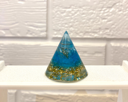 オルゴナイト 円柱3cm 水色 その他インテリア雑貨 しあわせ家 陽子