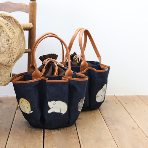 ハンドメイド　ミニポケットトートバッグ　rosy　289 odtote.jpg