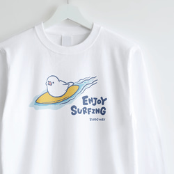 長袖Tシャツ（ENJOY SURFING / パドリング） 1枚目の画像