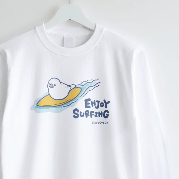 長袖Tシャツ（ENJOY SURFING / パドリング） 1枚目の画像