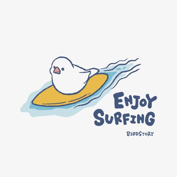 長袖Tシャツ（ENJOY SURFING / パドリング） 3枚目の画像