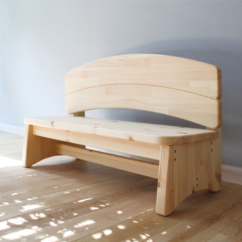 木製 キッズチェア 『こどもベンチ にじ』 木製椅子 お部屋がほっこり◎大人気♪ 木製ベンチ 幼児用 木工職人造り